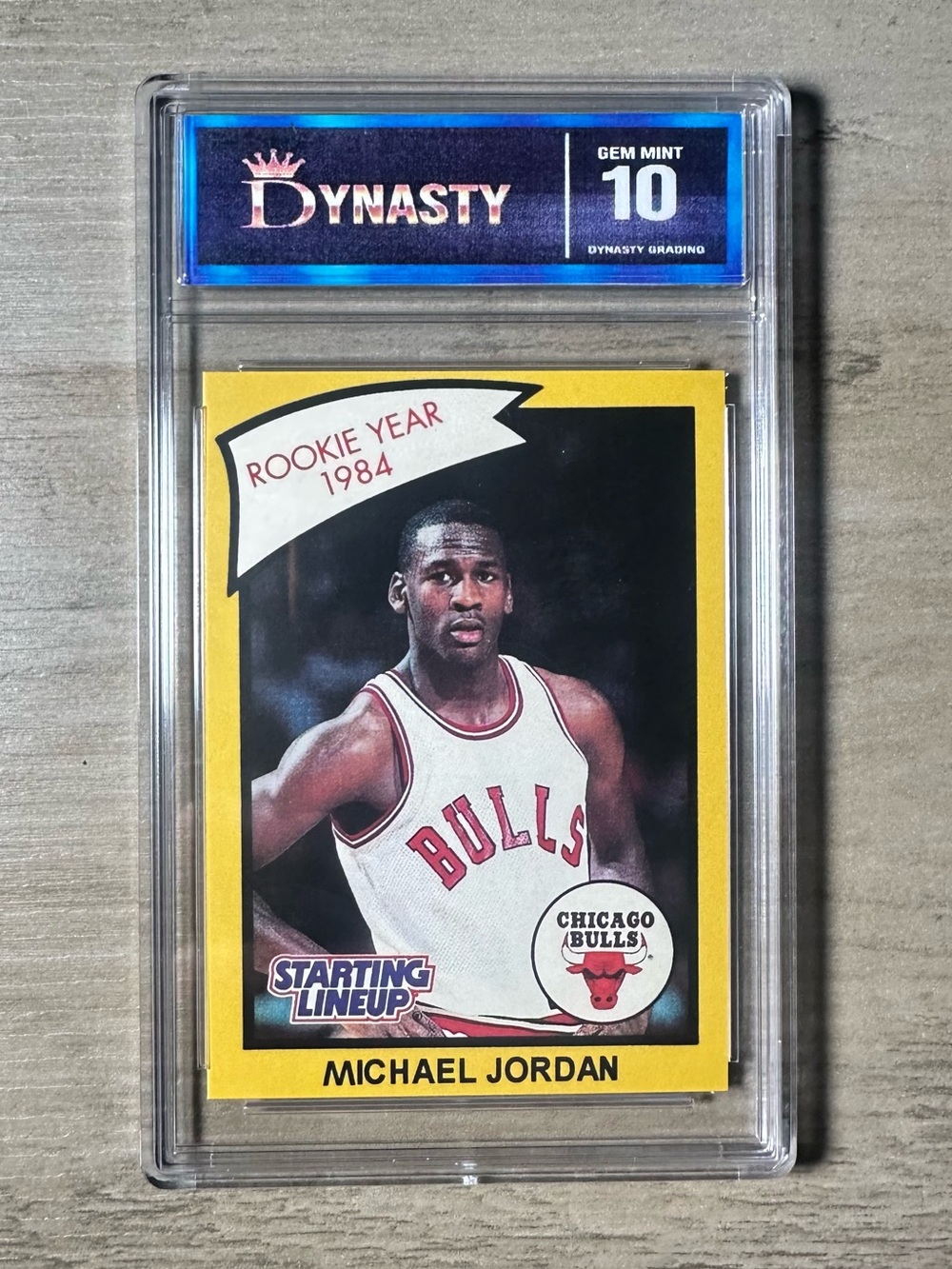 Michael Jordan Gem Mint 10 1980 Starting Lineup Novelty Basketball Card. Bulls.